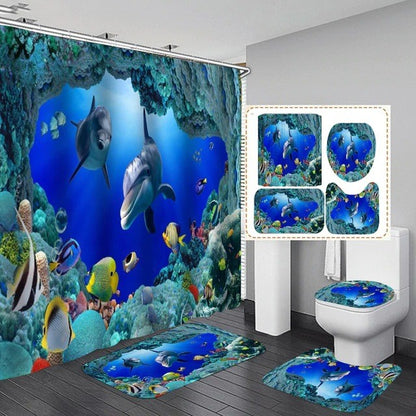 3D Flower Bathroom Set